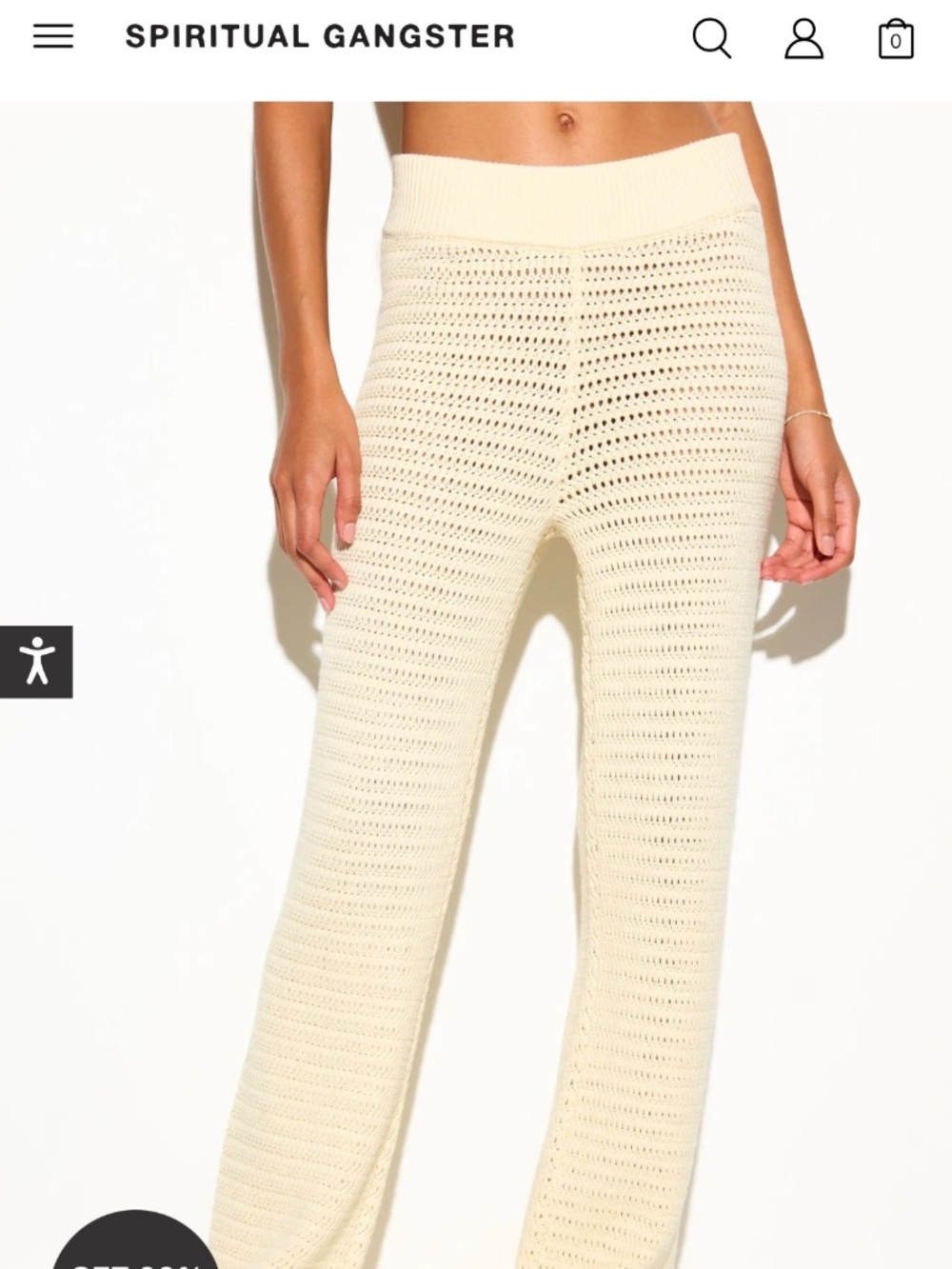 Spiritual Gangster crochet pants